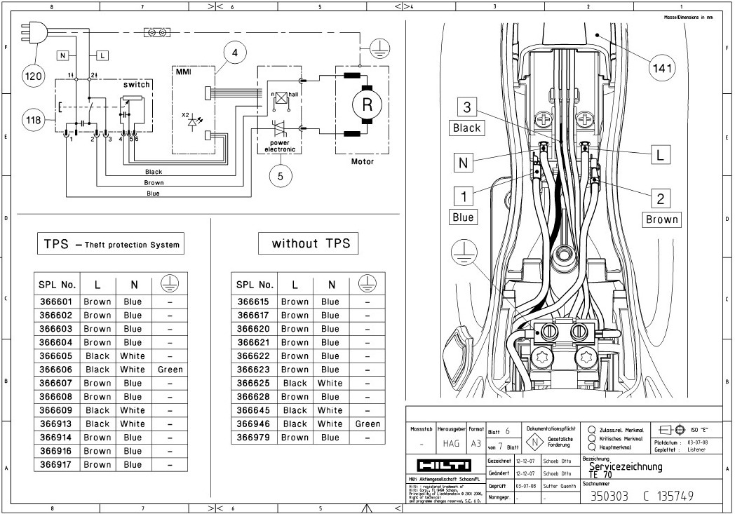 Hilti te 70 схема